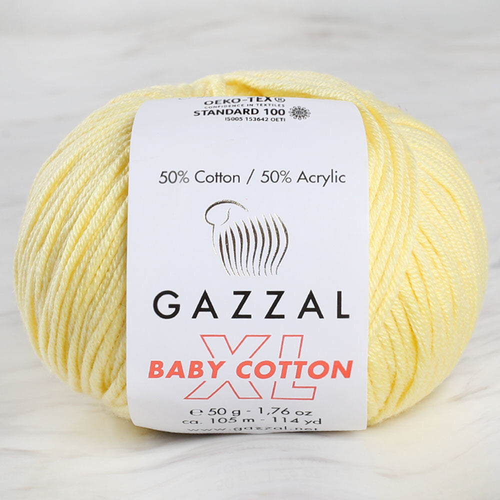 Gazzal Baby Cotton XL Sarı Bebek Yünü - 3413XL