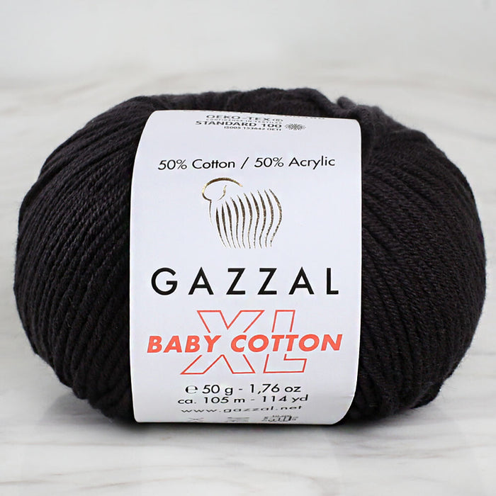 Gazzal Baby Cotton XL Siyah Bebek Yünü - 3433XL