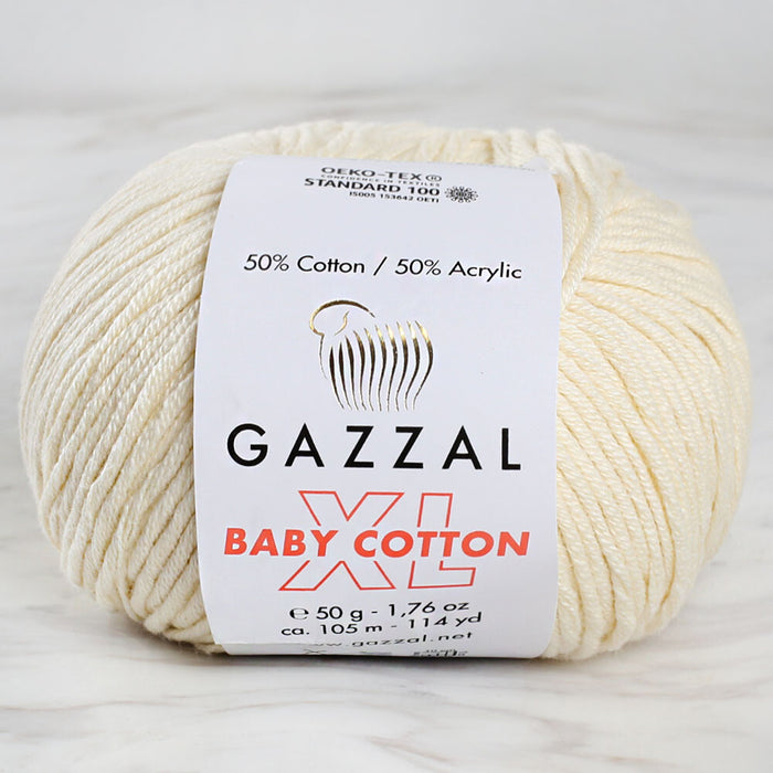 Gazzal Baby Cotton XL Krem Bebek Yünü -3437XL