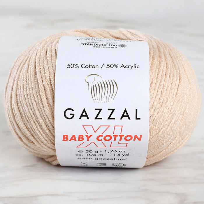 Gazzal Baby Cotton XL Açık Bej Bebek Yünü - 3445XL