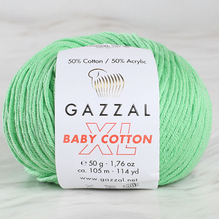 Gazzal Baby Cotton XL Yeşil Bebek Yünü - 3466XL