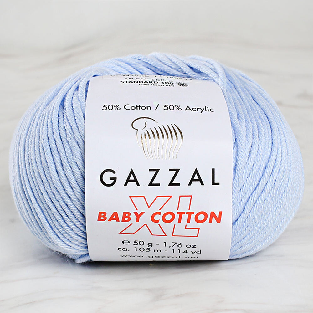 Gazzal Baby Cotton XL Bebe Mavi Bebek Yünü - 3429XL