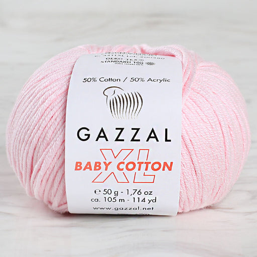 Gazzal Baby Cotton XL Açık Pembe Bebek Yünü - 3411XL