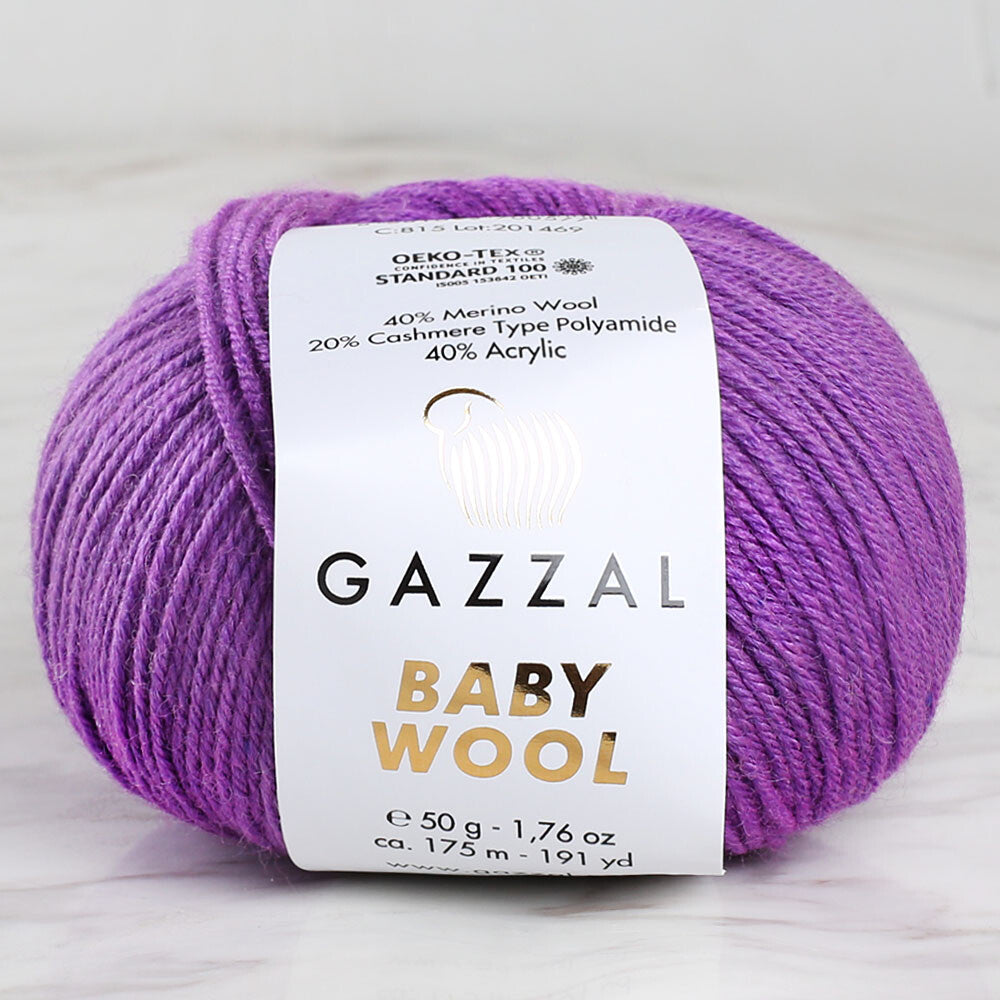 Gazzal Baby Wool Mor Bebek Yünü - 815