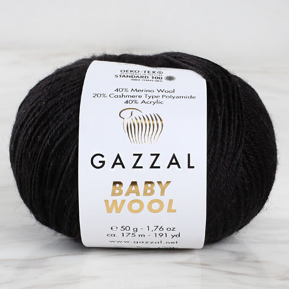 Gazzal Baby Wool Siyah Bebek Yünü - 803