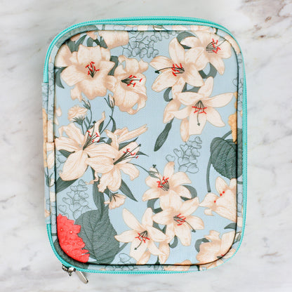 Loren Çantalı Tığ ve Örgü Aksesuarları Seti-Çiçek Desenli