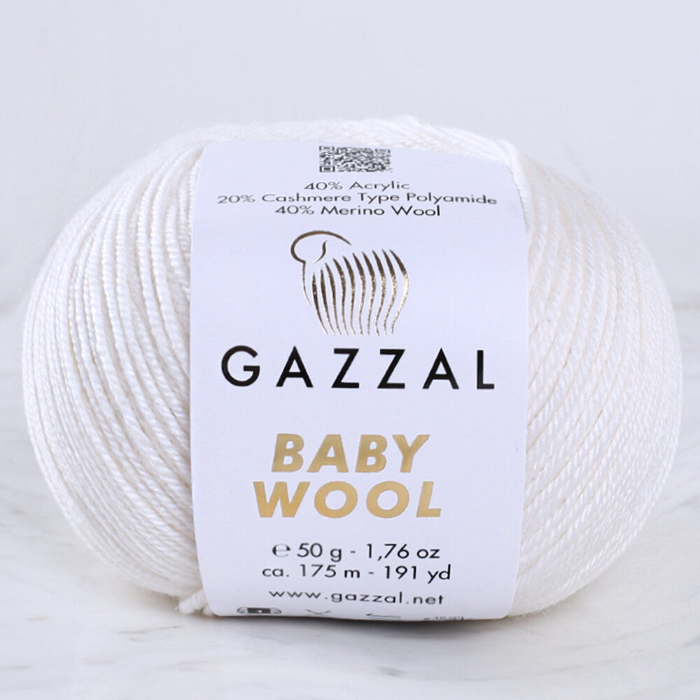 Gazzal Baby Wool Beyaz Bebek Yünü - 801