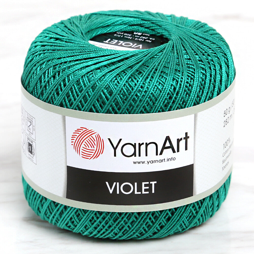 Yarnart Violet Zümrüt Yeşil Dantel İpi 6334 Hobium Hayatına Hobi Kat!