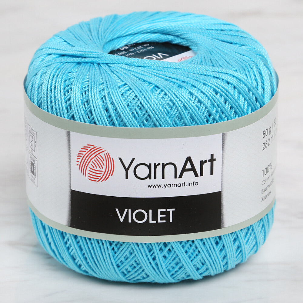 Yarnart Violet Turkuaz Dantel İpi - 0008