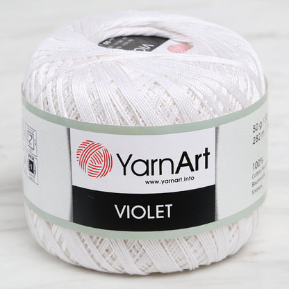 Yarnart Violet Kırık Beyaz Dantel İpi - 003
