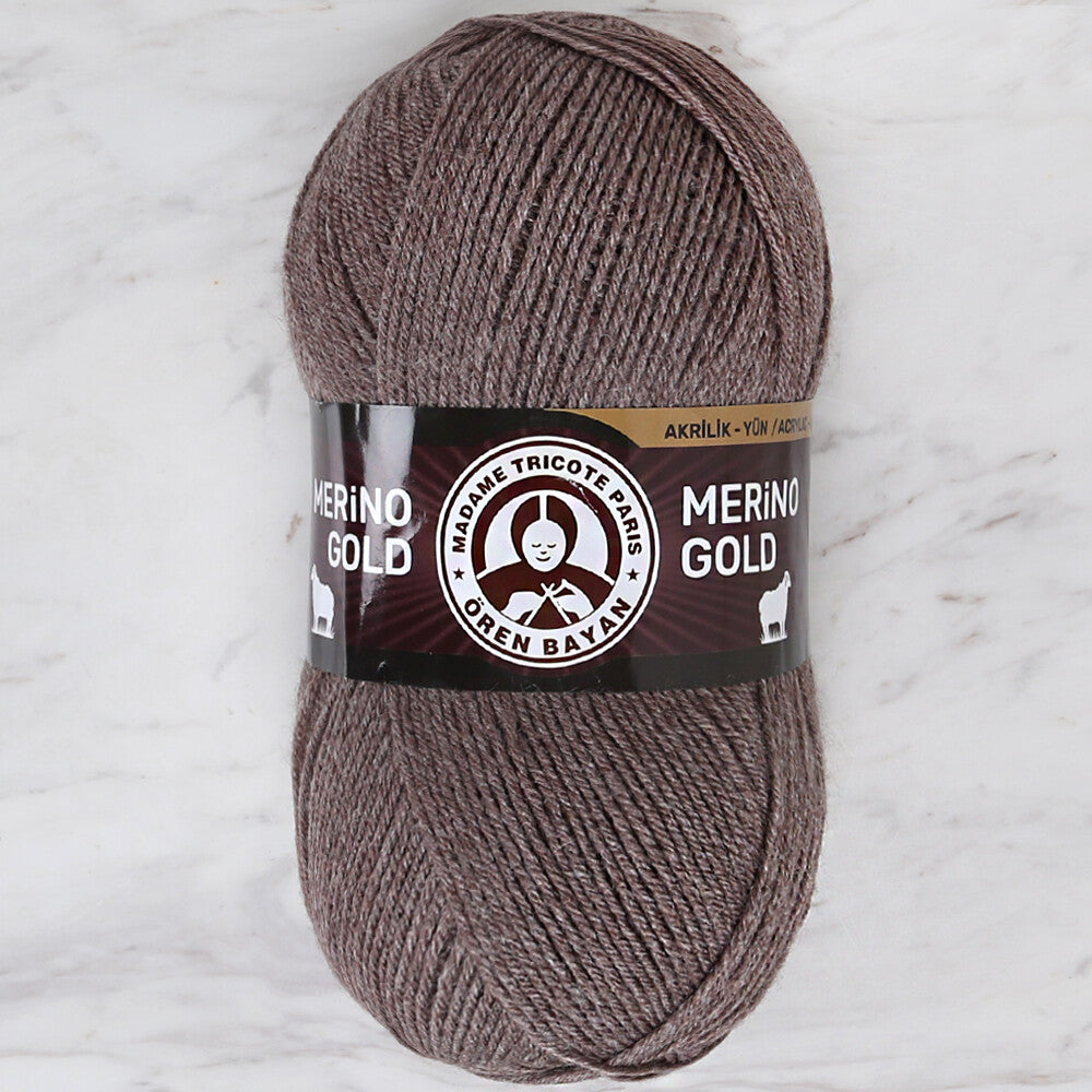 Örenbayan Merino Gold Kahverengi El Örgü İpi - 14-1778