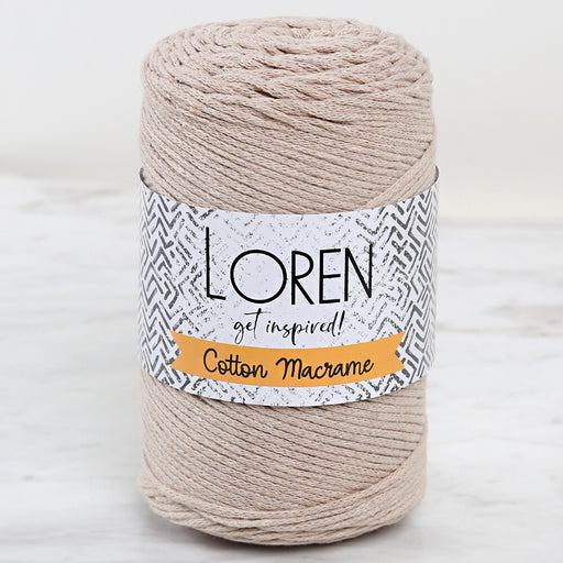 Loren Cotton Macrame Bej - L084