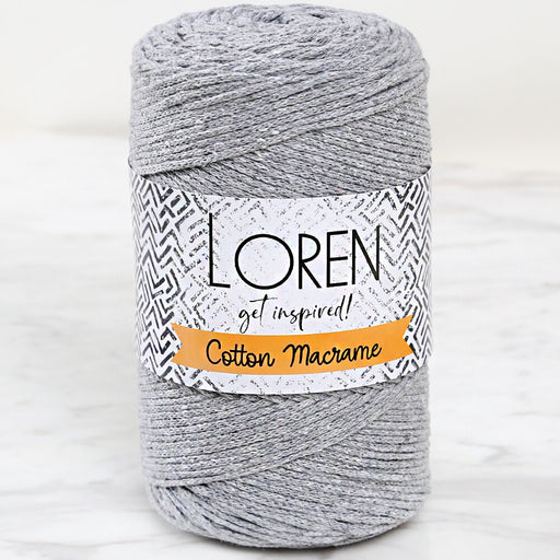 Loren Cotton Macrame Gri - L082