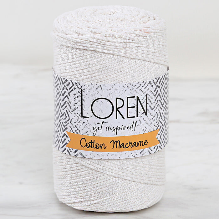 Loren Cotton Macrame Açık Krem - L085