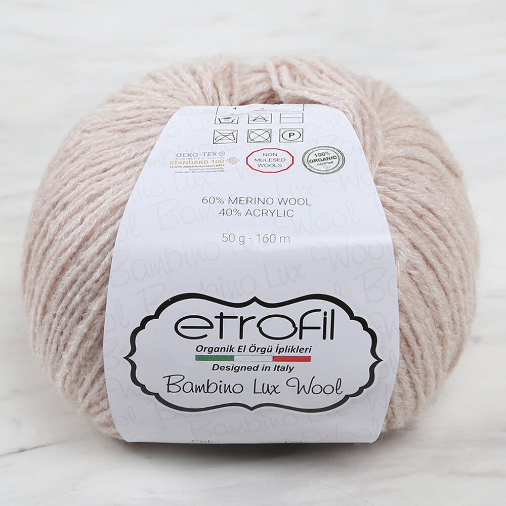 Etrofil Bambino Lux Wool Açık Bej El Örgü İpliği - 70077