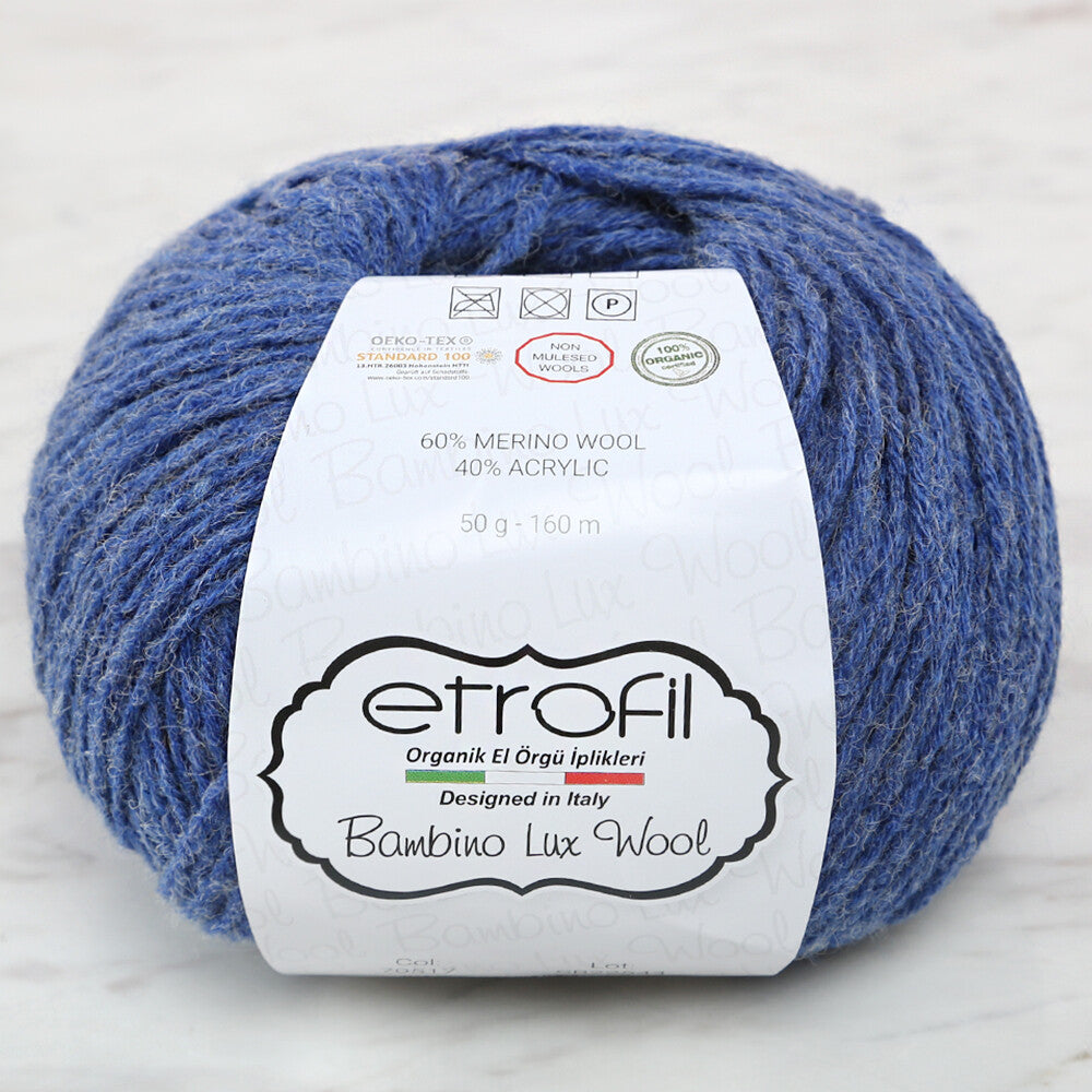 Etrofil Bambino Lux Wool Mavi El Örgü İpliği - 70517