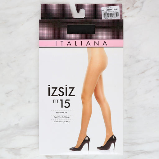 Italiana 8107 İzsiz Külotlu Çorap, Siyah 500/2 Beden