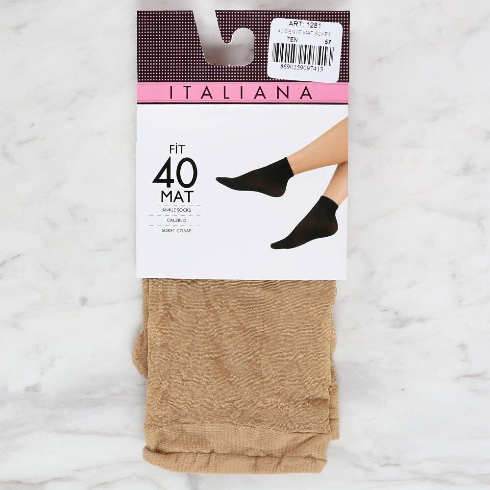 Italiana 1281 Mat Soket Çorap, Ten 57