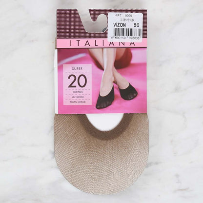 Italiana 9999 Suba 20 Denye Çorap, Vizon, 86