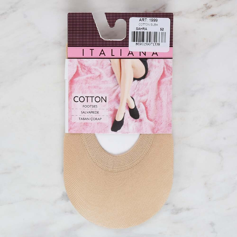 Italiana 1999 Cotton Suba Çorap, Sahra Ten 52