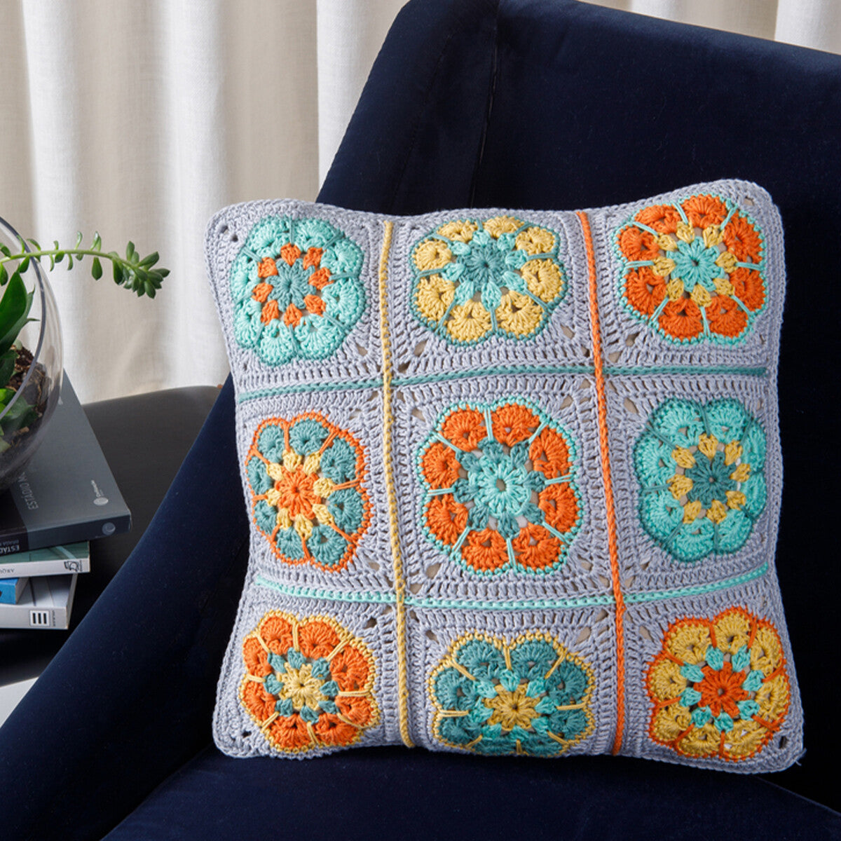 Anchor Organic Cotton Motifli Yastık Kiti - Art:A28G001-09063