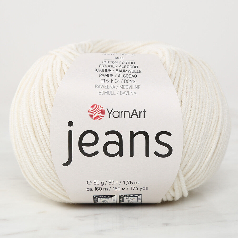 YarnArt Jeans Krem El Örgü İpi - 03
