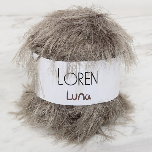 Loren Luna Tavşan Tüyü Bej El Örgü İpi - R085