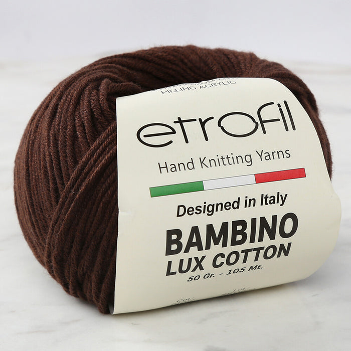 Etrofil Bambino Lux Cotton Kahverengi El Örgü İpi - 70707