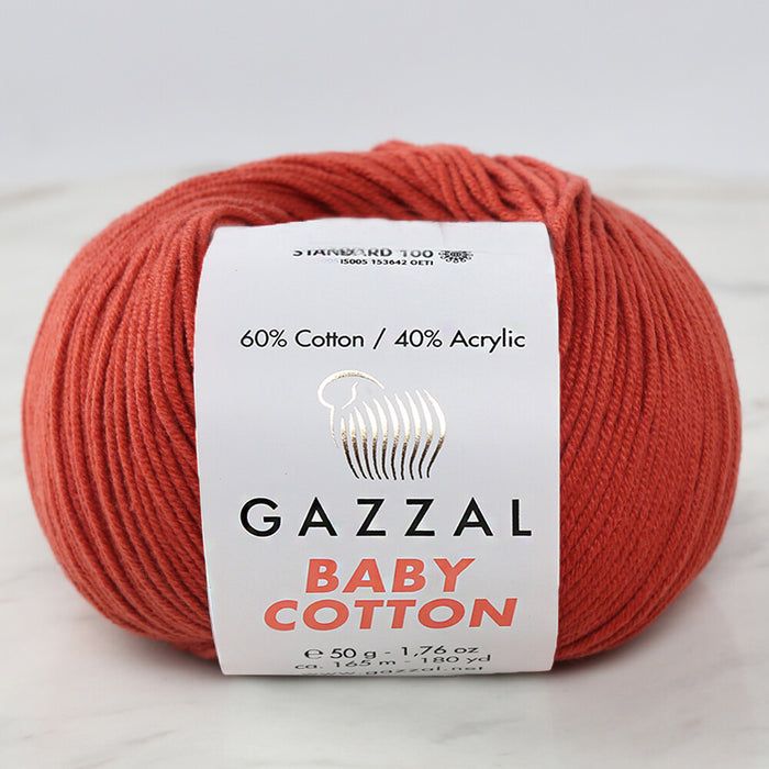 Gazzal Baby Cotton Tarçın Rengi Bebek Yünü - 3453