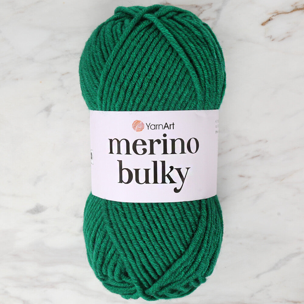Yarnart Merino Bulky Yeşil El Örgü İpi - 338