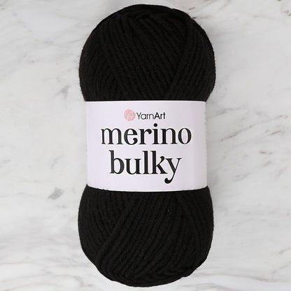 Yarnart  Merino Bulky Siyah El Örgü İpi - 585