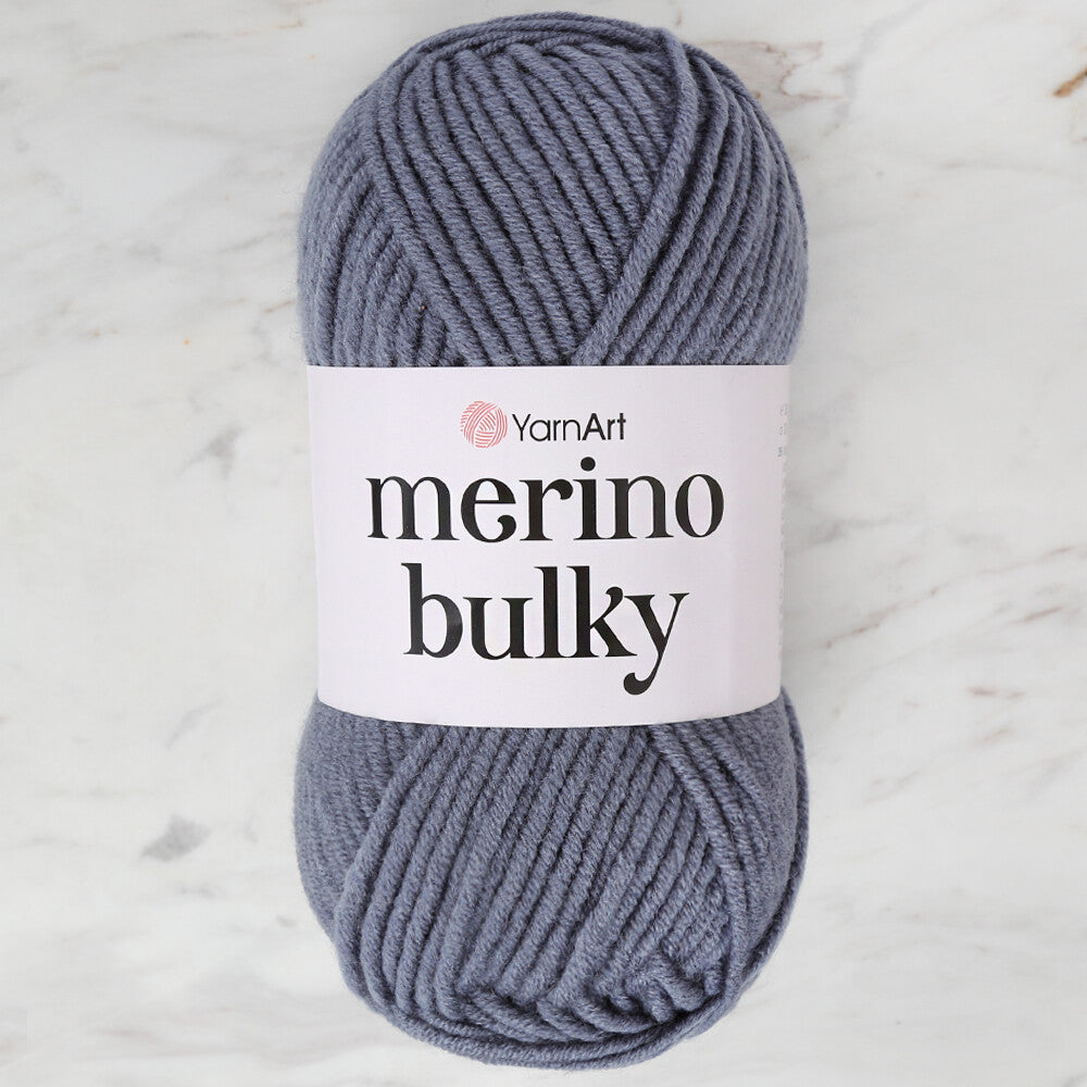 Yarnart  Merino Bulky Gri El Örgü İpi - 3088