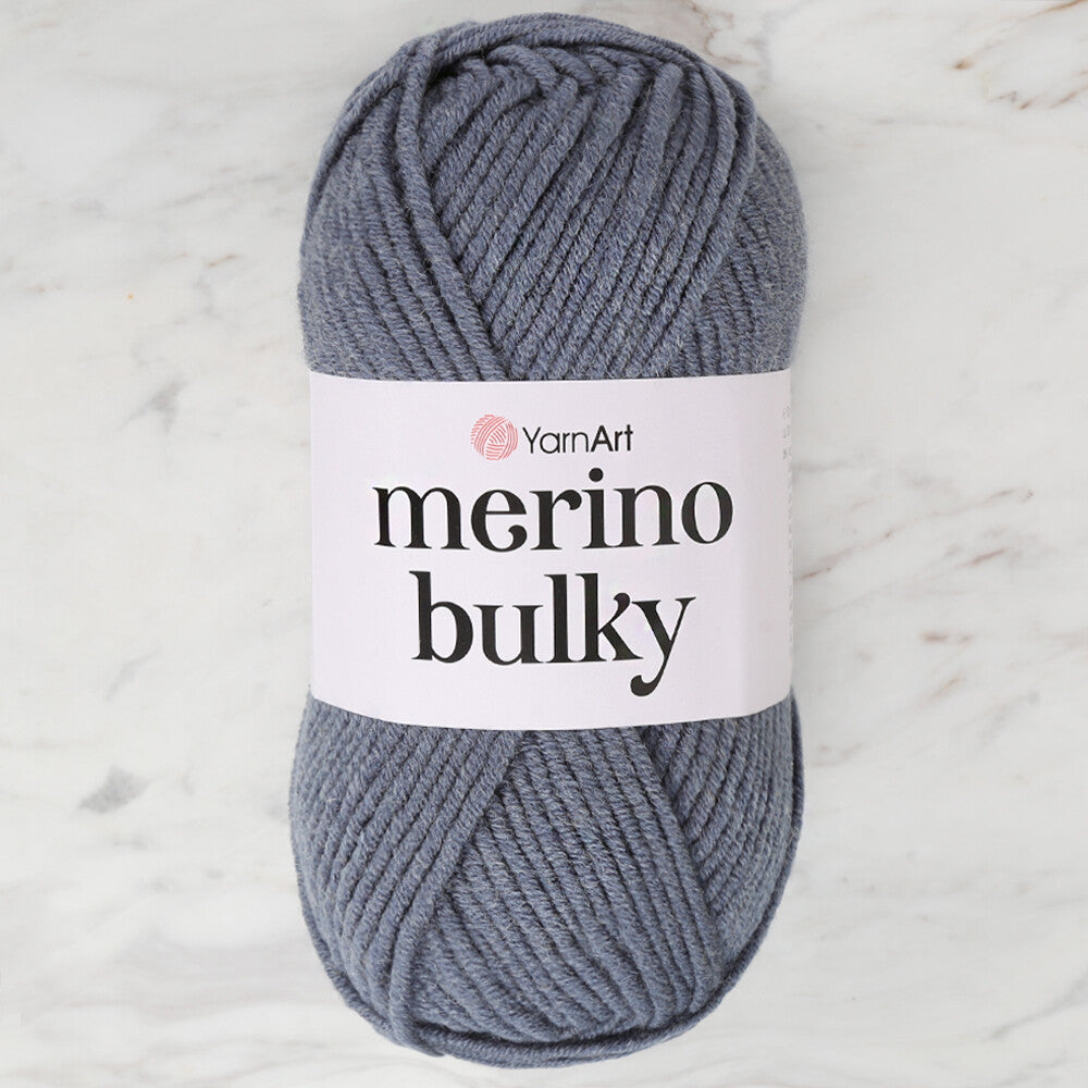 Yarnart  Merino Bulky Mavi El Örgü İpi - 3864
