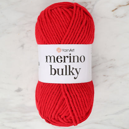 YarnArt Merino Bulky Kırmızı El Örgü İpi - 156