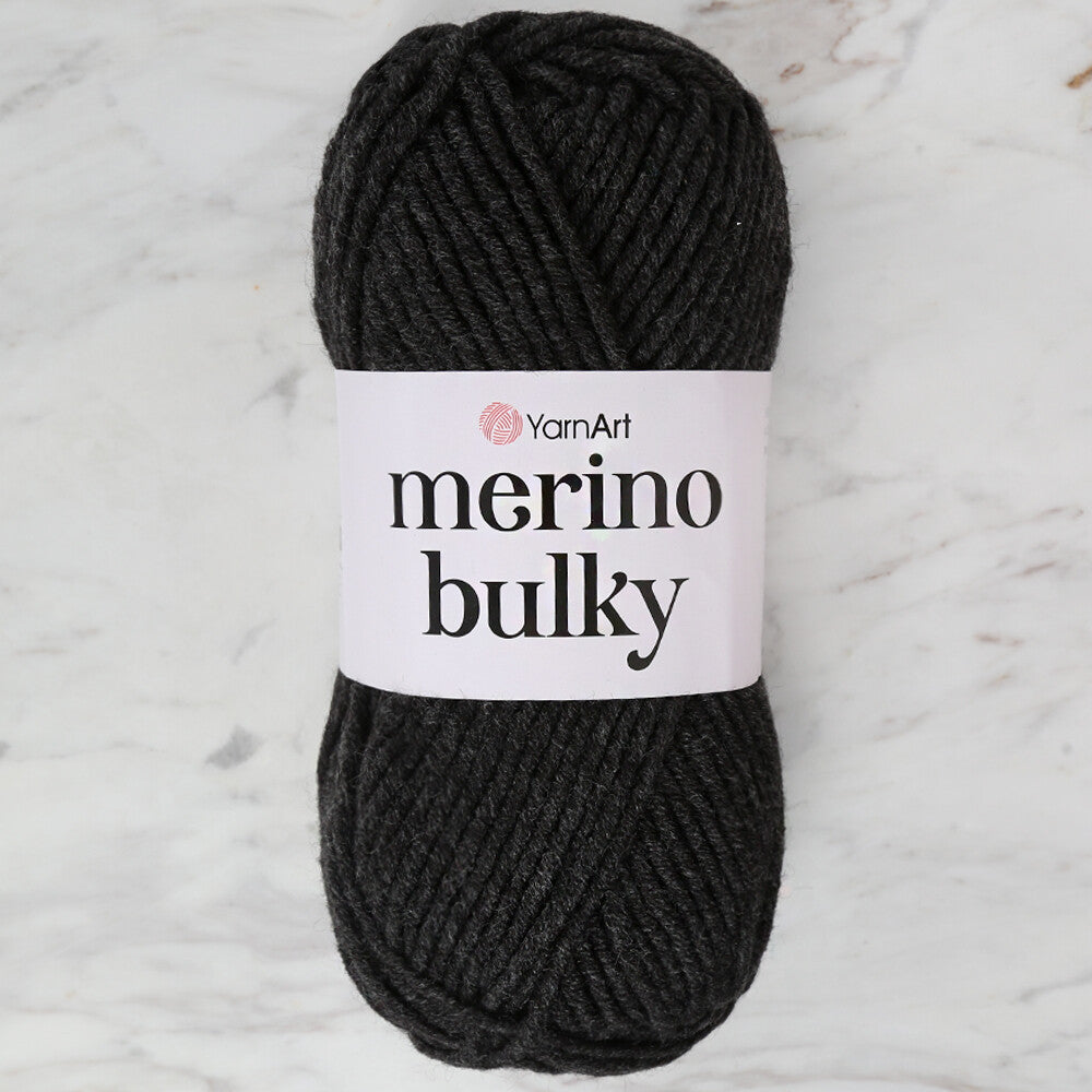 YarnArt Merino Bulky Koyu Gri El Örgü İpi - 359