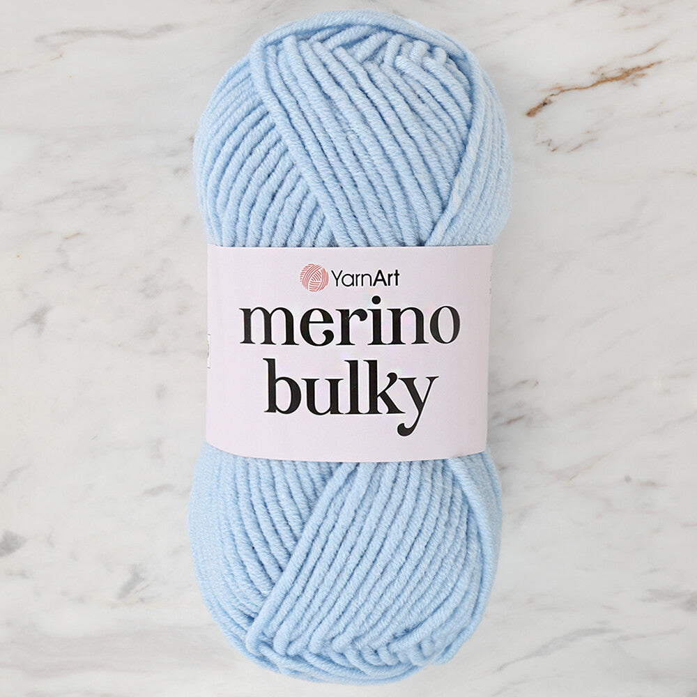 YarnArt Merino Bulky Açık Mavi El Örgü İpliği - 215
