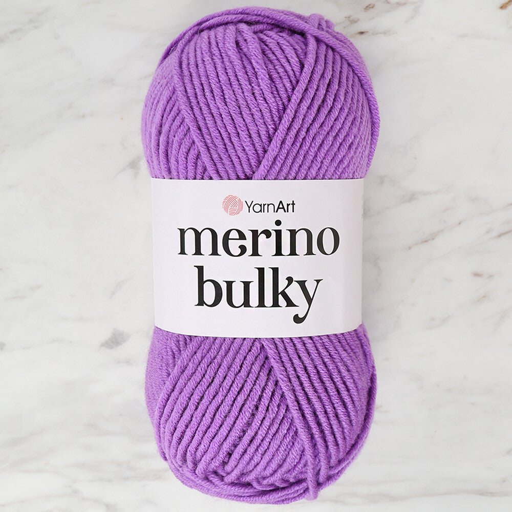 YarnArt Merino Bulky Açık Mor El Örgü İpliği - 9561
