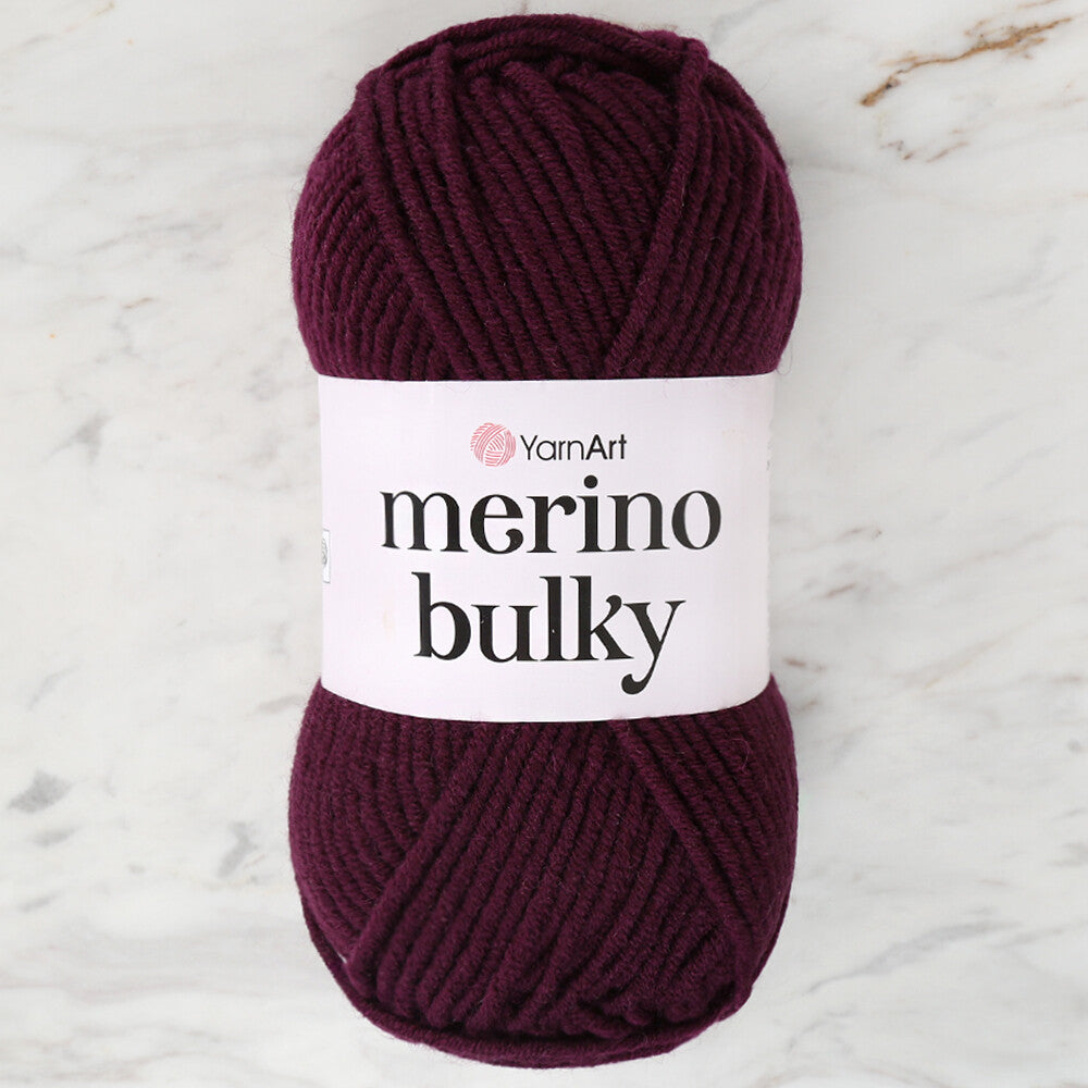 YarnArt Merino Bulky Mor El Örgü İpliği - 10094