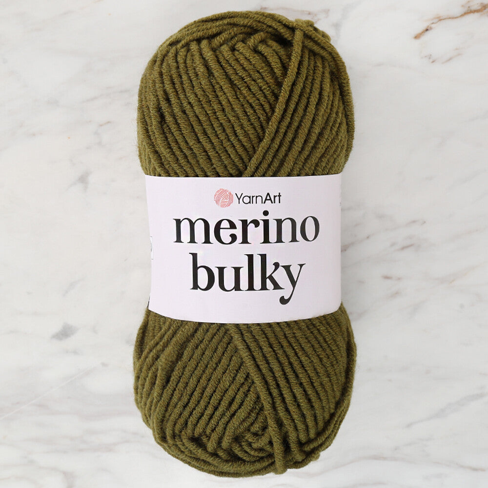 Yarnart Merino Bulky Asker Yeşili El Örgü İpliği - 530
