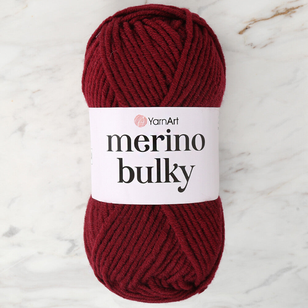 Yarnart Merino Bulky Bordo El Örgü İpliği - 577