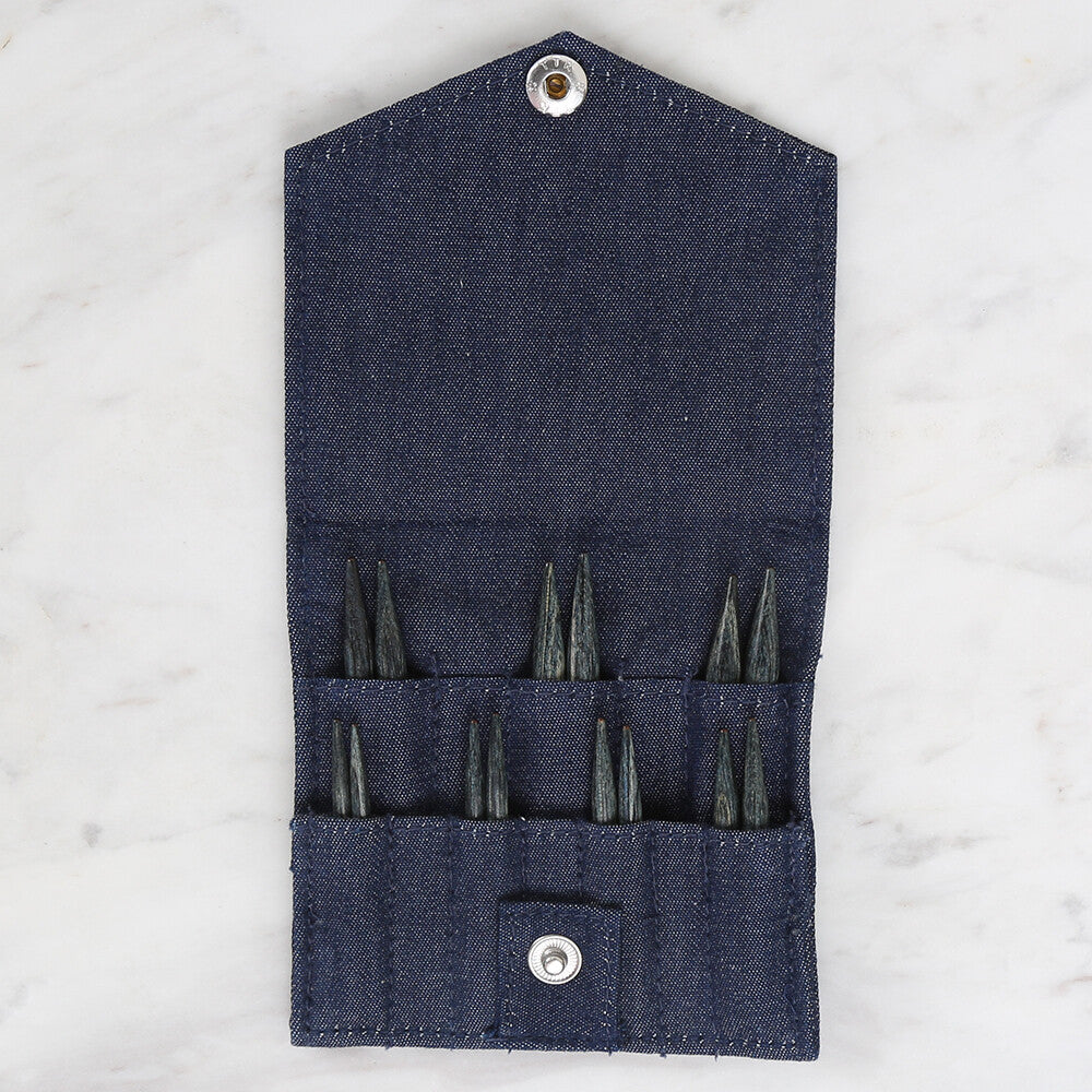 KnitPro Indigo Ahşap Mini Değiştirilebilir Misinalı Şiş Seti - 20645