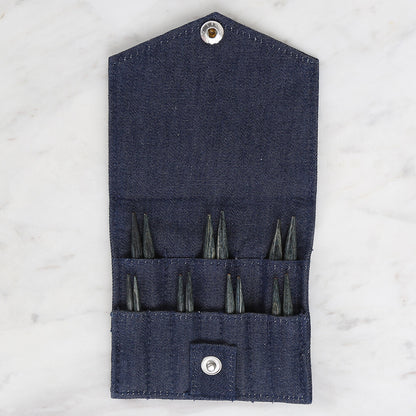 KnitPro Indigo Ahşap Mini Değiştirilebilir Misinalı Şiş Seti - 20645