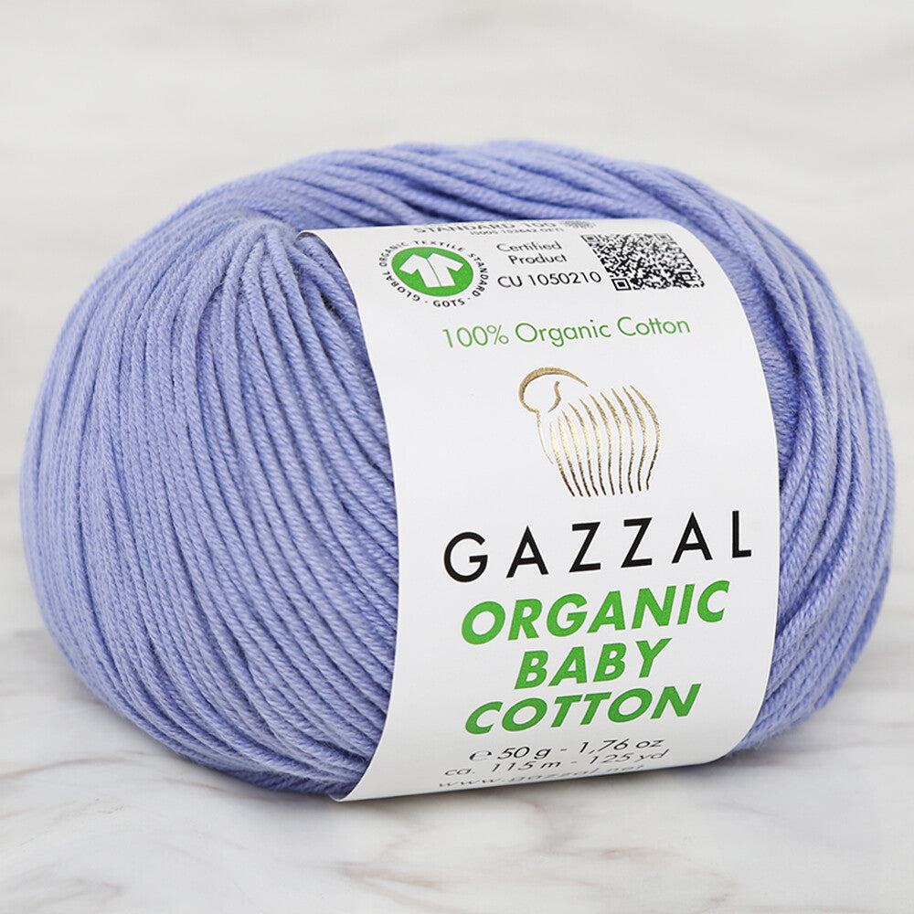 Gazzal Organic Baby Cotton Lila Bebek Yünü - 428