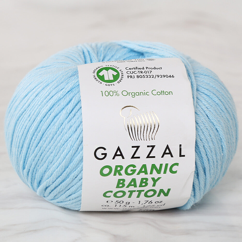 Gazzal Organic Baby Cotton Mavi Bebek Yünü - 423