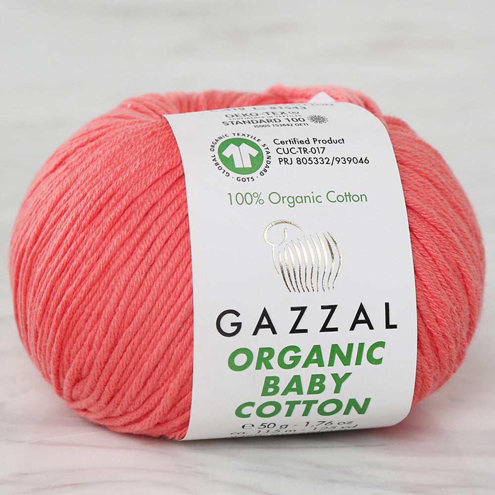 Gazzal Organic Baby Cotton Nar Çiçeği Bebek Yünü - 419