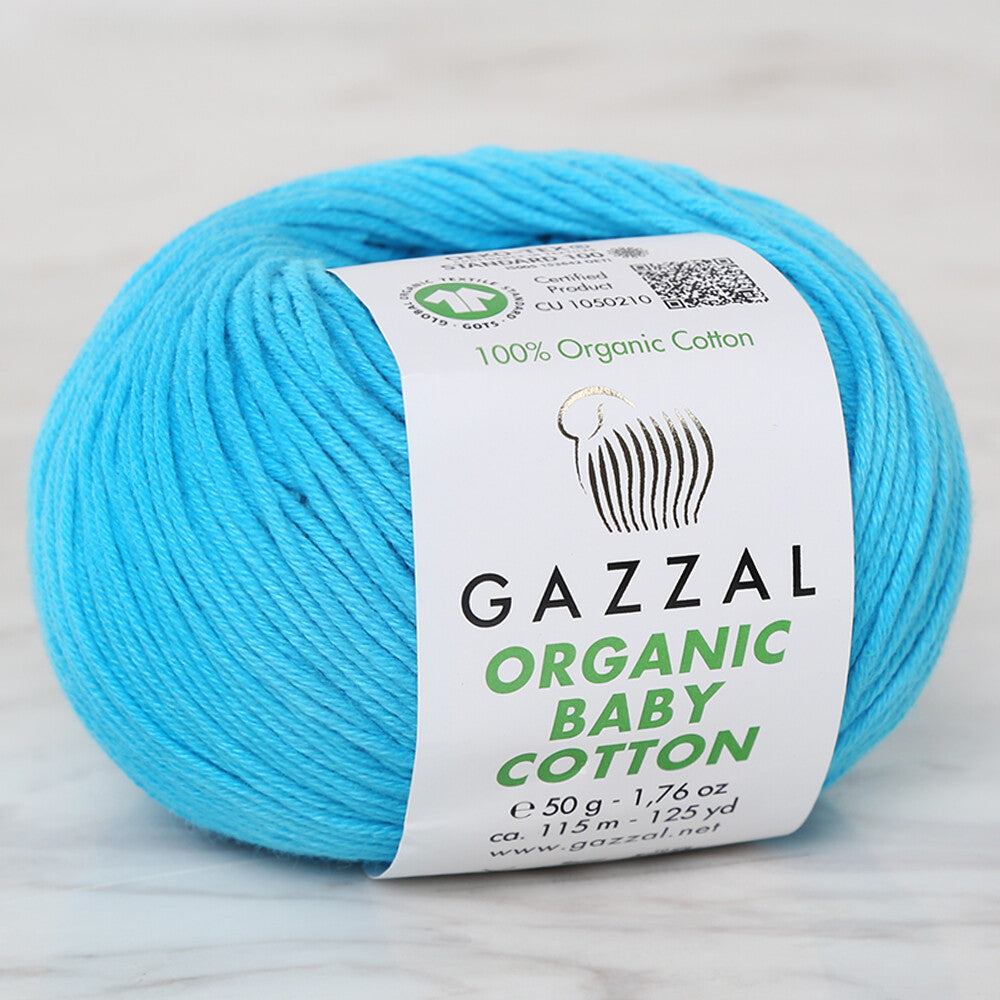 Gazzal Organic Baby Cotton Turkuaz Bebek Yünü - 424