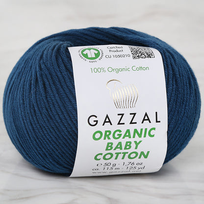 Gazzal Organic Baby Cotton Havacı Mavi Bebek Yünü - 437