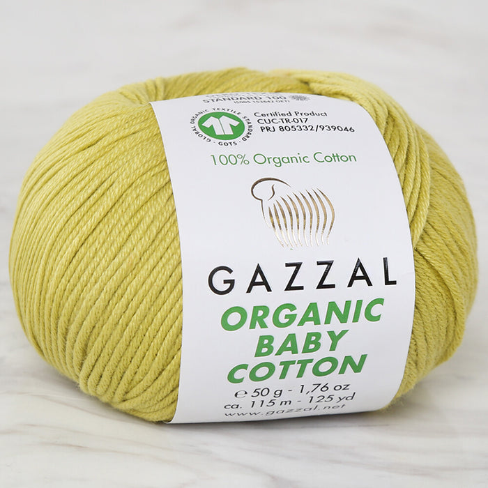 Gazzal Organic Baby Cotton Elma Yeşili Bebek Yünü - 426