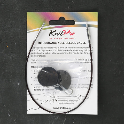 KnitPro Siyah 40 cm Tekli Ara Bağlantı Misinası - 10520