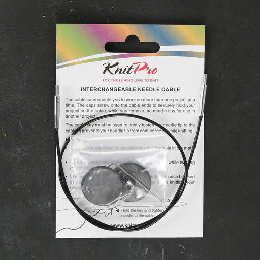KnitPro Siyah 60 cm Tekli Ara Bağlantı Misinası - 10521